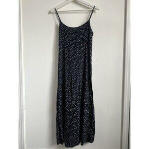 Brandy Melville Navy Floral Colleen Midi Dress Sz S Boho Girlcore